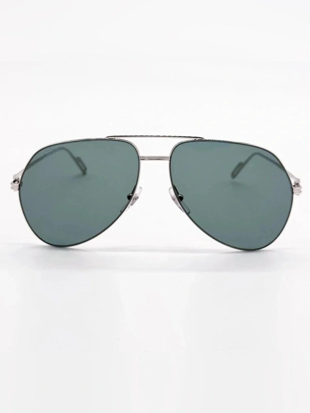 🔥🔥100%Authentic Cartier Sunglasses Unisex Silver Green Aviator/Cartier full set🔥